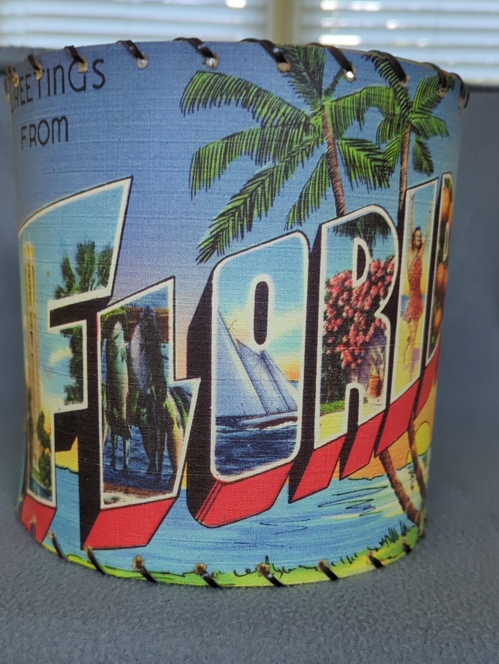 Retro Lampshade Florida Postcard